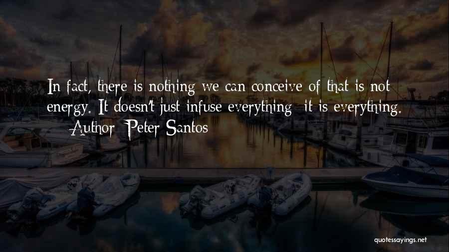 Peter Santos Quotes: In Fact, There Is Nothing We Can Conceive Of That Is Not Energy. It Doesn't Just Infuse Everything; It Is