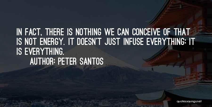 Peter Santos Quotes: In Fact, There Is Nothing We Can Conceive Of That Is Not Energy. It Doesn't Just Infuse Everything; It Is