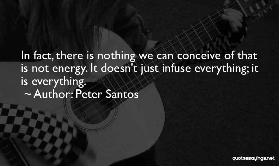 Peter Santos Quotes: In Fact, There Is Nothing We Can Conceive Of That Is Not Energy. It Doesn't Just Infuse Everything; It Is