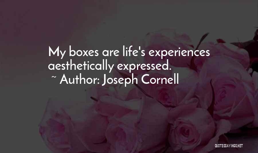Joseph Cornell Quotes: My Boxes Are Life's Experiences Aesthetically Expressed.