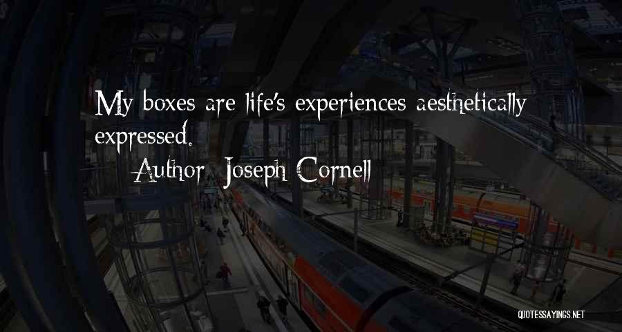 Joseph Cornell Quotes: My Boxes Are Life's Experiences Aesthetically Expressed.