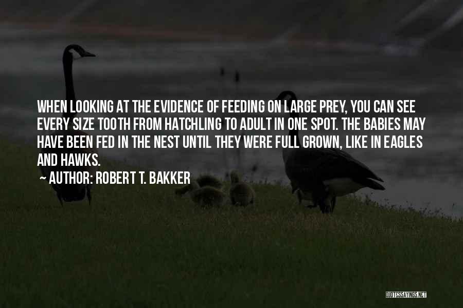 Robert T. Bakker Quotes: When Looking At The Evidence Of Feeding On Large Prey, You Can See Every Size Tooth From Hatchling To Adult