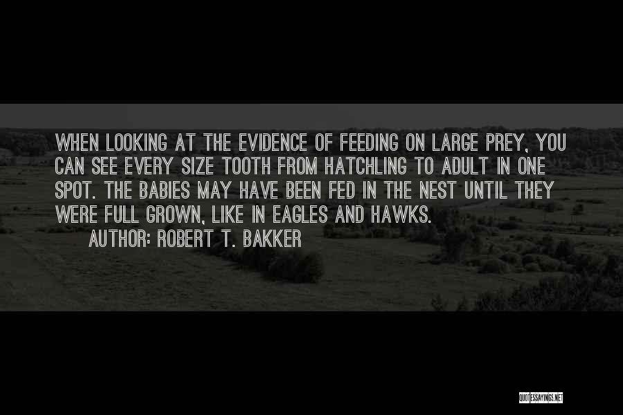 Robert T. Bakker Quotes: When Looking At The Evidence Of Feeding On Large Prey, You Can See Every Size Tooth From Hatchling To Adult