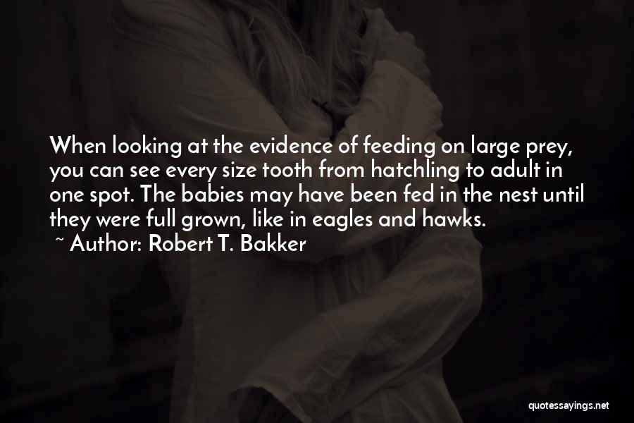 Robert T. Bakker Quotes: When Looking At The Evidence Of Feeding On Large Prey, You Can See Every Size Tooth From Hatchling To Adult