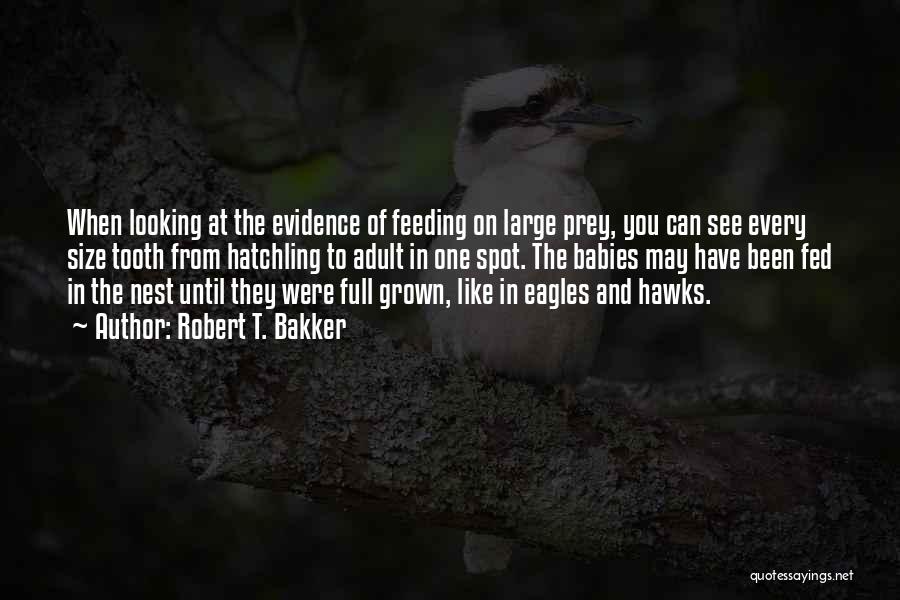 Robert T. Bakker Quotes: When Looking At The Evidence Of Feeding On Large Prey, You Can See Every Size Tooth From Hatchling To Adult