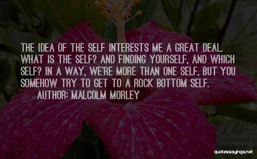 Malcolm Morley Quotes: The Idea Of The Self Interests Me A Great Deal. What Is The Self? And Finding Yourself, And Which Self?