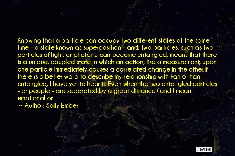 Sally Ember Quotes: Knowing That A Particle Can Occupy Two Different States At The Same Time - A State Known As Superposition -