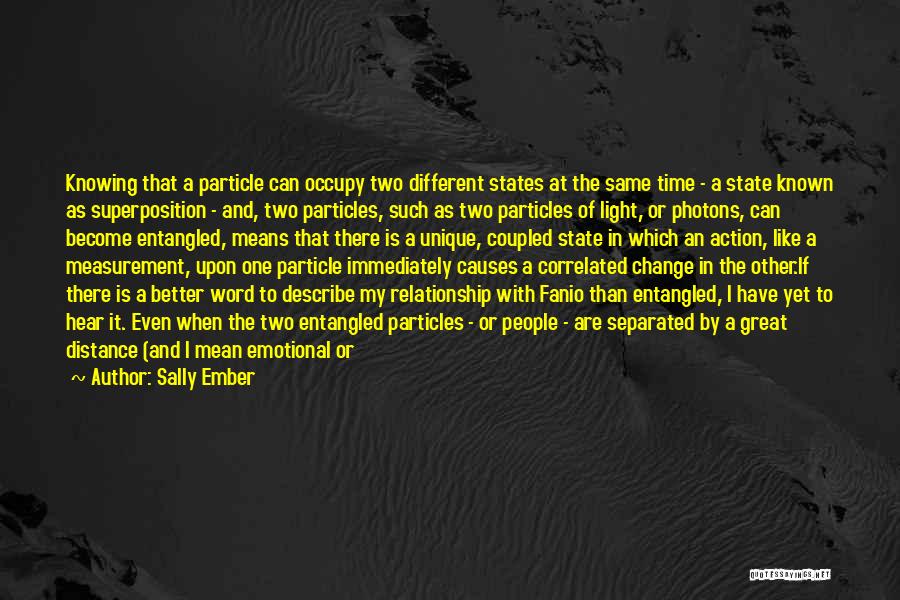 Sally Ember Quotes: Knowing That A Particle Can Occupy Two Different States At The Same Time - A State Known As Superposition -
