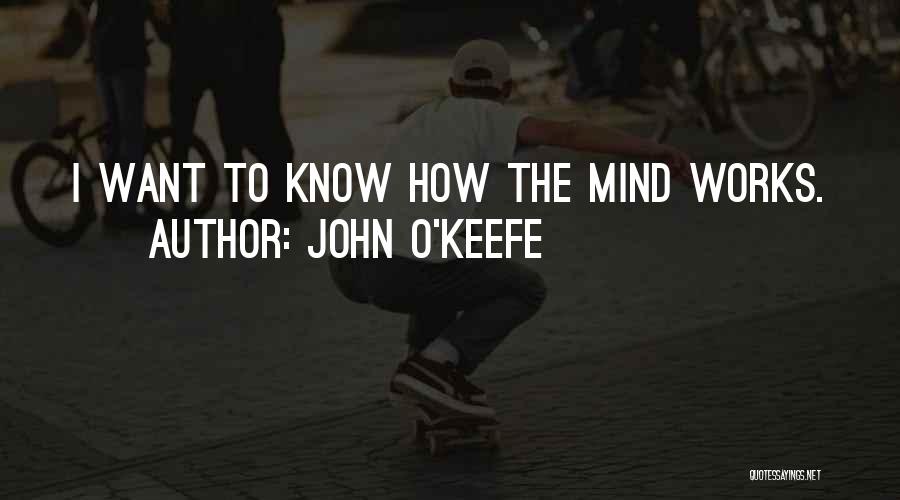 John O'Keefe Quotes: I Want To Know How The Mind Works.