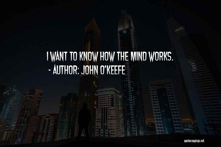 John O'Keefe Quotes: I Want To Know How The Mind Works.