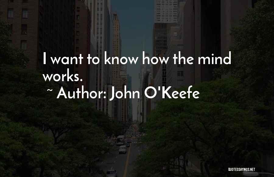 John O'Keefe Quotes: I Want To Know How The Mind Works.