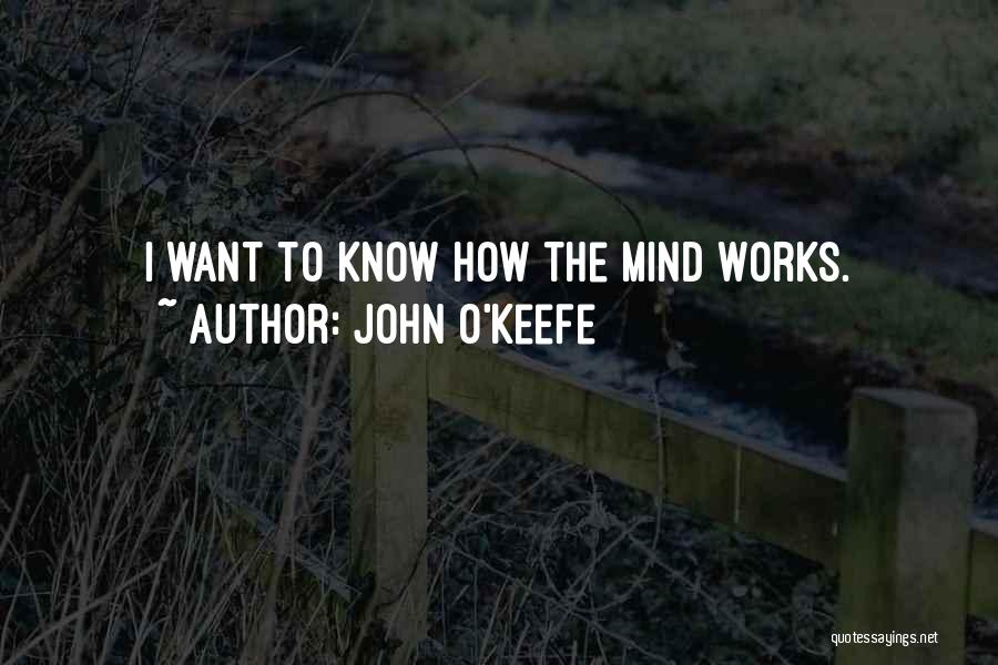 John O'Keefe Quotes: I Want To Know How The Mind Works.