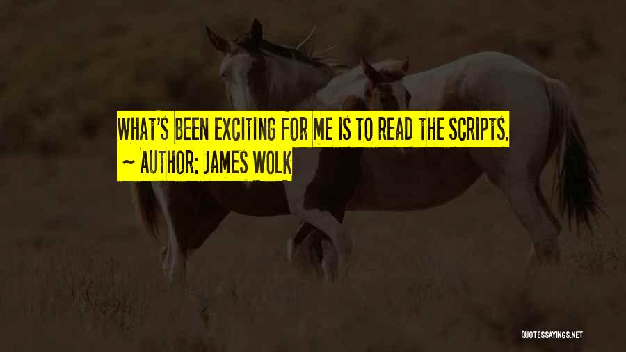 James Wolk Quotes: What's Been Exciting For Me Is To Read The Scripts.