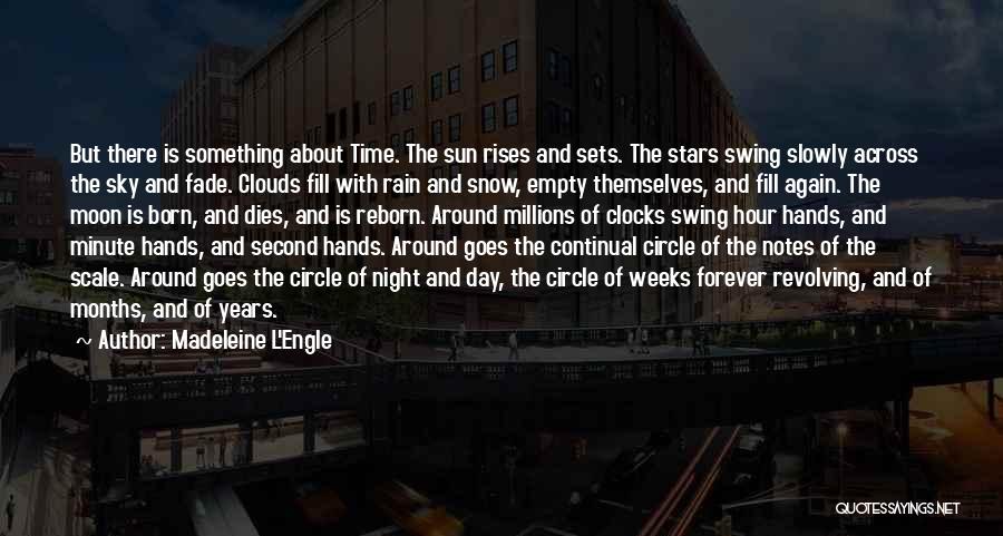 Madeleine L'Engle Quotes: But There Is Something About Time. The Sun Rises And Sets. The Stars Swing Slowly Across The Sky And Fade.