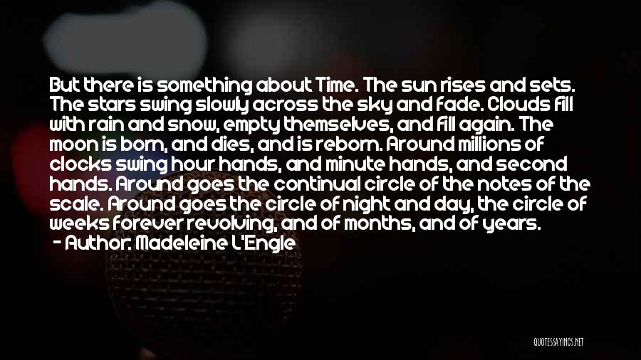 Madeleine L'Engle Quotes: But There Is Something About Time. The Sun Rises And Sets. The Stars Swing Slowly Across The Sky And Fade.