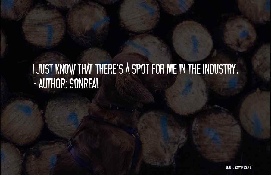 SonReal Quotes: I Just Know That There's A Spot For Me In The Industry.