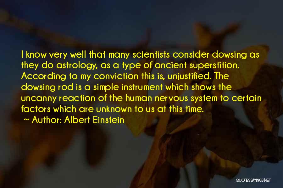 Albert Einstein Quotes: I Know Very Well That Many Scientists Consider Dowsing As They Do Astrology, As A Type Of Ancient Superstition. According