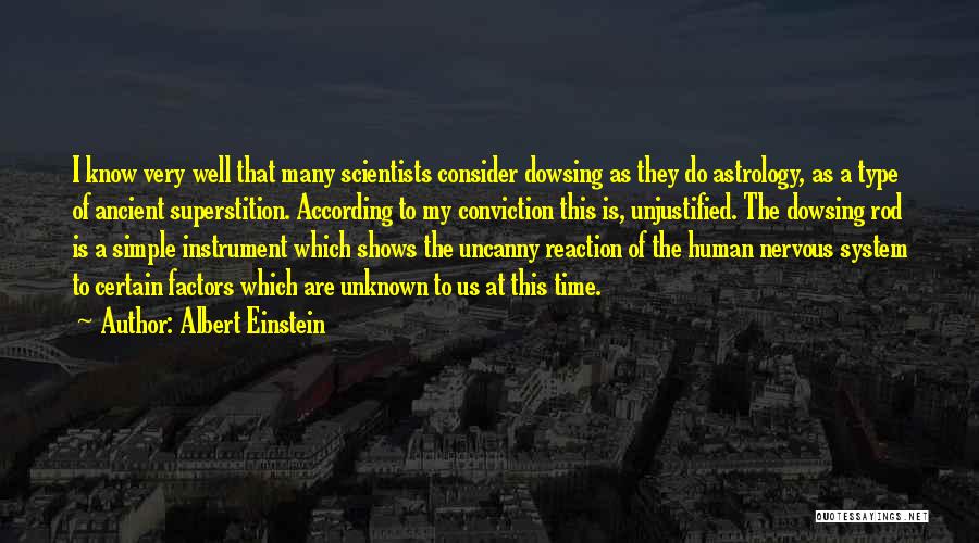 Albert Einstein Quotes: I Know Very Well That Many Scientists Consider Dowsing As They Do Astrology, As A Type Of Ancient Superstition. According