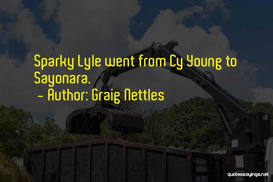 Graig Nettles Quotes: Sparky Lyle Went From Cy Young To Sayonara.