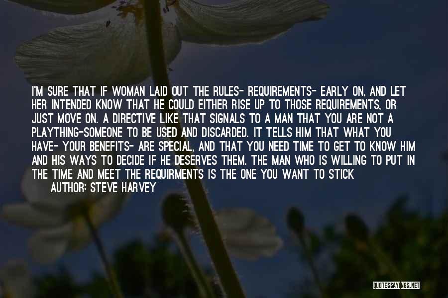 Steve Harvey Quotes: I'm Sure That If Woman Laid Out The Rules- Requirements- Early On, And Let Her Intended Know That He Could