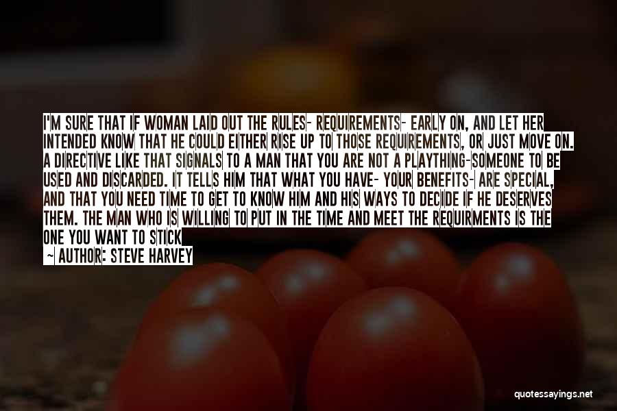 Steve Harvey Quotes: I'm Sure That If Woman Laid Out The Rules- Requirements- Early On, And Let Her Intended Know That He Could