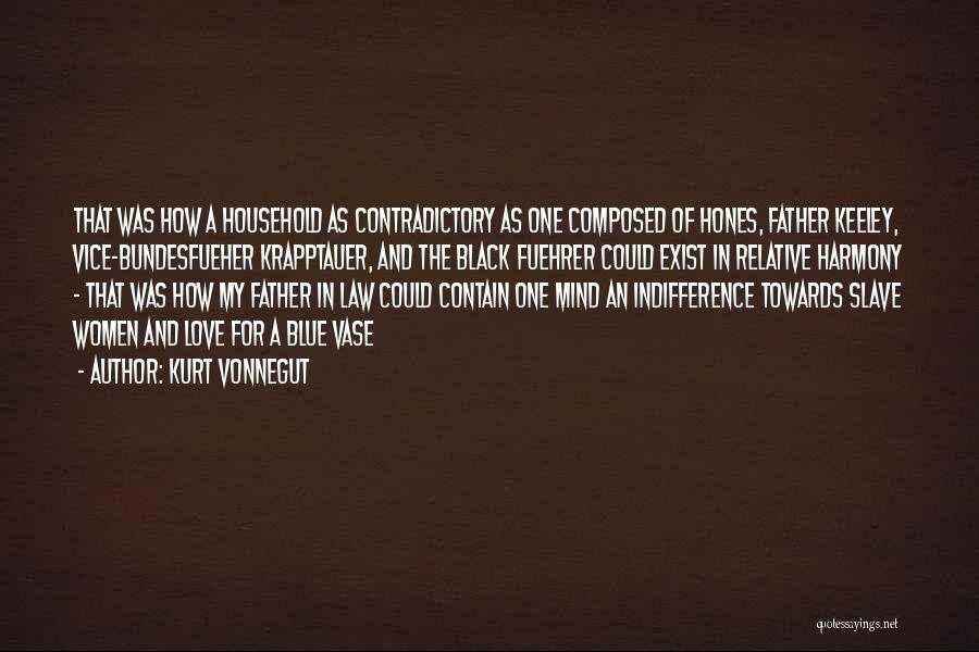 Kurt Vonnegut Quotes: That Was How A Household As Contradictory As One Composed Of Hones, Father Keeley, Vice-bundesfueher Krapptauer, And The Black Fuehrer