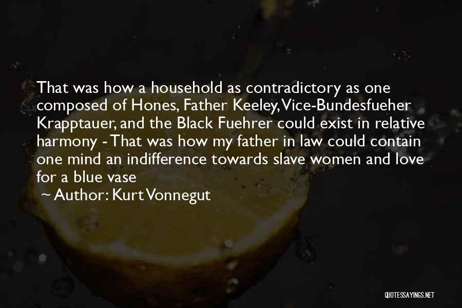 Kurt Vonnegut Quotes: That Was How A Household As Contradictory As One Composed Of Hones, Father Keeley, Vice-bundesfueher Krapptauer, And The Black Fuehrer