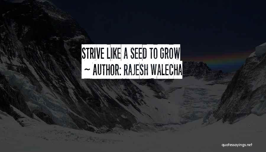 Rajesh Walecha Quotes: Strive Like A Seed To Grow