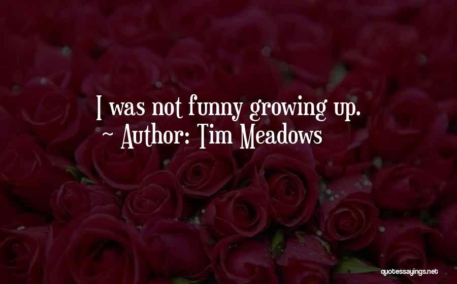 Tim Meadows Quotes: I Was Not Funny Growing Up.