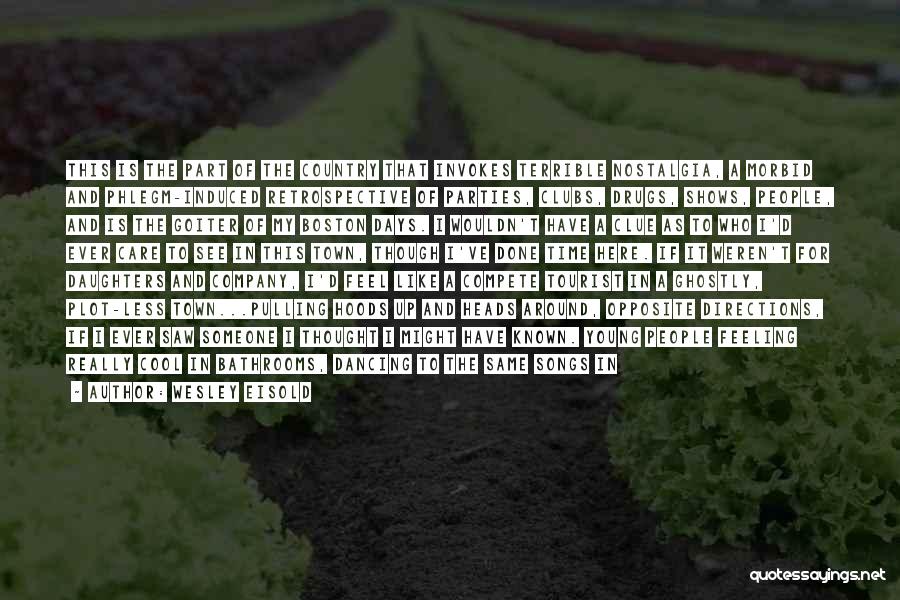 Wesley Eisold Quotes: This Is The Part Of The Country That Invokes Terrible Nostalgia, A Morbid And Phlegm-induced Retrospective Of Parties, Clubs, Drugs,