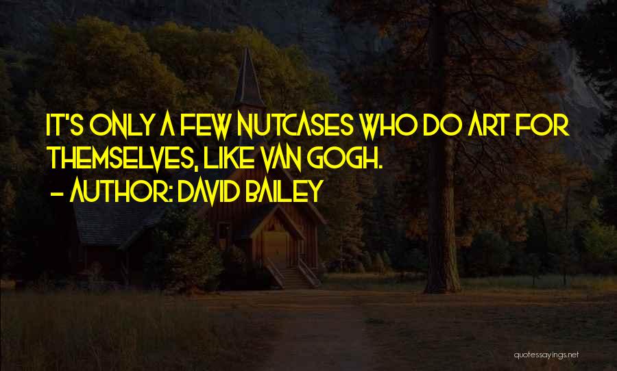David Bailey Quotes: It's Only A Few Nutcases Who Do Art For Themselves, Like Van Gogh.