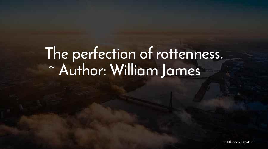 William James Quotes: The Perfection Of Rottenness.