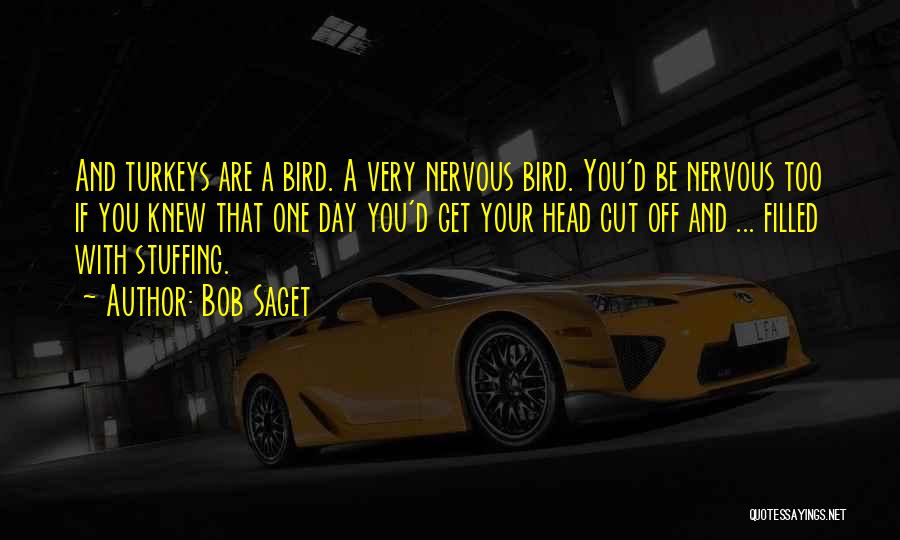 Bob Saget Quotes: And Turkeys Are A Bird. A Very Nervous Bird. You'd Be Nervous Too If You Knew That One Day You'd