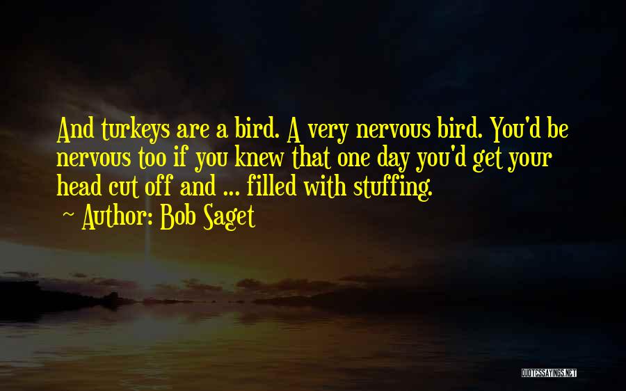 Bob Saget Quotes: And Turkeys Are A Bird. A Very Nervous Bird. You'd Be Nervous Too If You Knew That One Day You'd