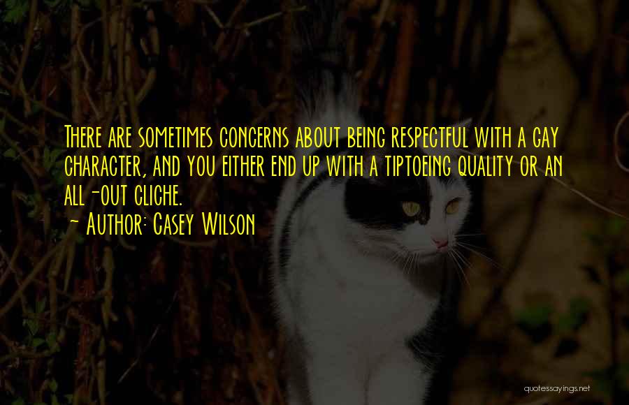 Casey Wilson Quotes: There Are Sometimes Concerns About Being Respectful With A Gay Character, And You Either End Up With A Tiptoeing Quality