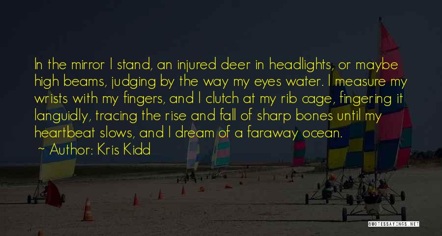 Kris Kidd Quotes: In The Mirror I Stand, An Injured Deer In Headlights, Or Maybe High Beams, Judging By The Way My Eyes
