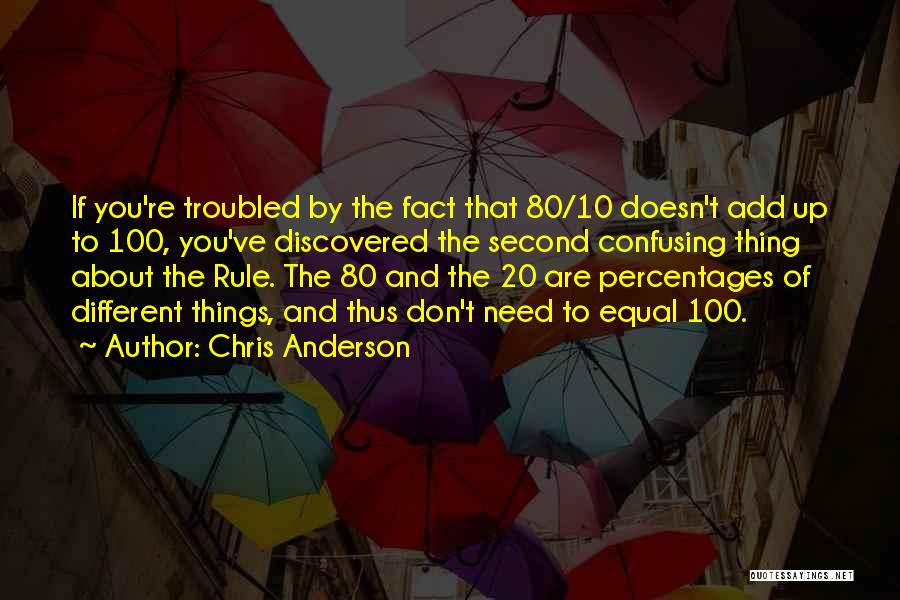 Chris Anderson Quotes: If You're Troubled By The Fact That 80/10 Doesn't Add Up To 100, You've Discovered The Second Confusing Thing About