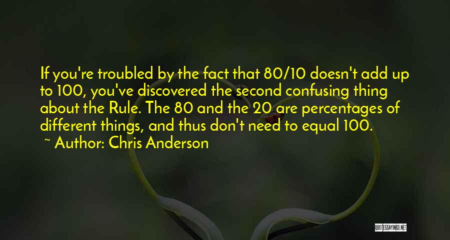 Chris Anderson Quotes: If You're Troubled By The Fact That 80/10 Doesn't Add Up To 100, You've Discovered The Second Confusing Thing About