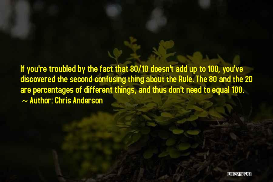 Chris Anderson Quotes: If You're Troubled By The Fact That 80/10 Doesn't Add Up To 100, You've Discovered The Second Confusing Thing About