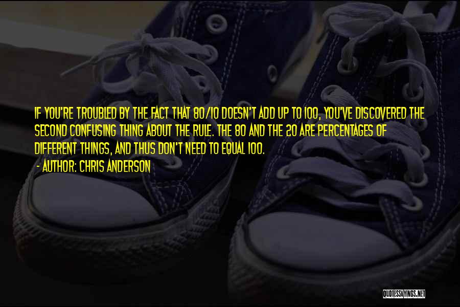 Chris Anderson Quotes: If You're Troubled By The Fact That 80/10 Doesn't Add Up To 100, You've Discovered The Second Confusing Thing About