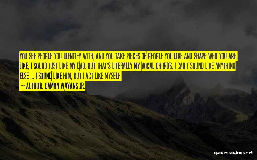 Damon Wayans Jr. Quotes: You See People You Identify With, And You Take Pieces Of People You Like And Shape Who You Are. Like,