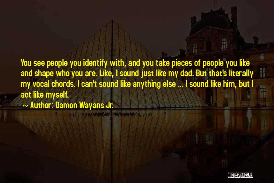 Damon Wayans Jr. Quotes: You See People You Identify With, And You Take Pieces Of People You Like And Shape Who You Are. Like,