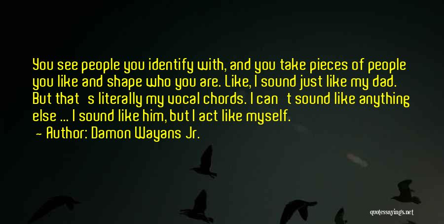 Damon Wayans Jr. Quotes: You See People You Identify With, And You Take Pieces Of People You Like And Shape Who You Are. Like,