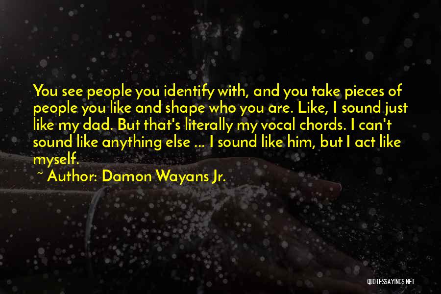 Damon Wayans Jr. Quotes: You See People You Identify With, And You Take Pieces Of People You Like And Shape Who You Are. Like,