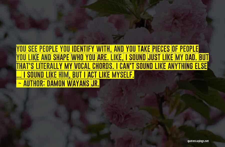 Damon Wayans Jr. Quotes: You See People You Identify With, And You Take Pieces Of People You Like And Shape Who You Are. Like,