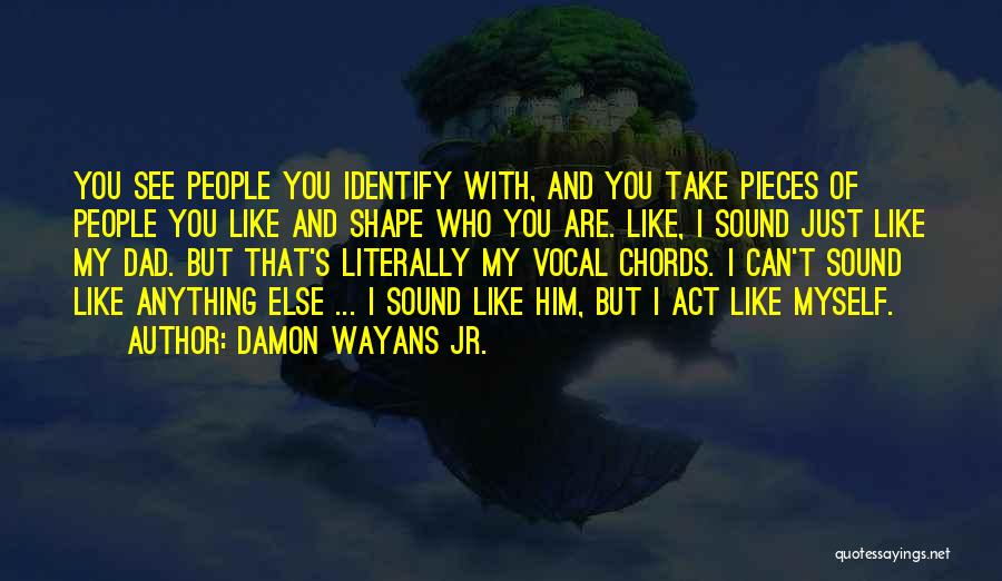 Damon Wayans Jr. Quotes: You See People You Identify With, And You Take Pieces Of People You Like And Shape Who You Are. Like,