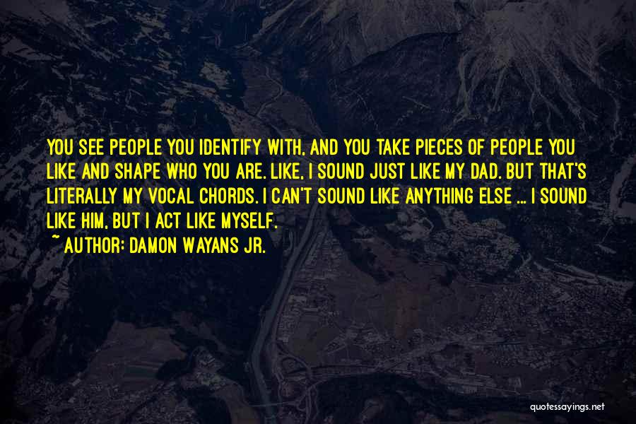 Damon Wayans Jr. Quotes: You See People You Identify With, And You Take Pieces Of People You Like And Shape Who You Are. Like,