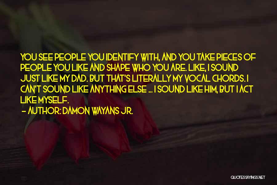 Damon Wayans Jr. Quotes: You See People You Identify With, And You Take Pieces Of People You Like And Shape Who You Are. Like,
