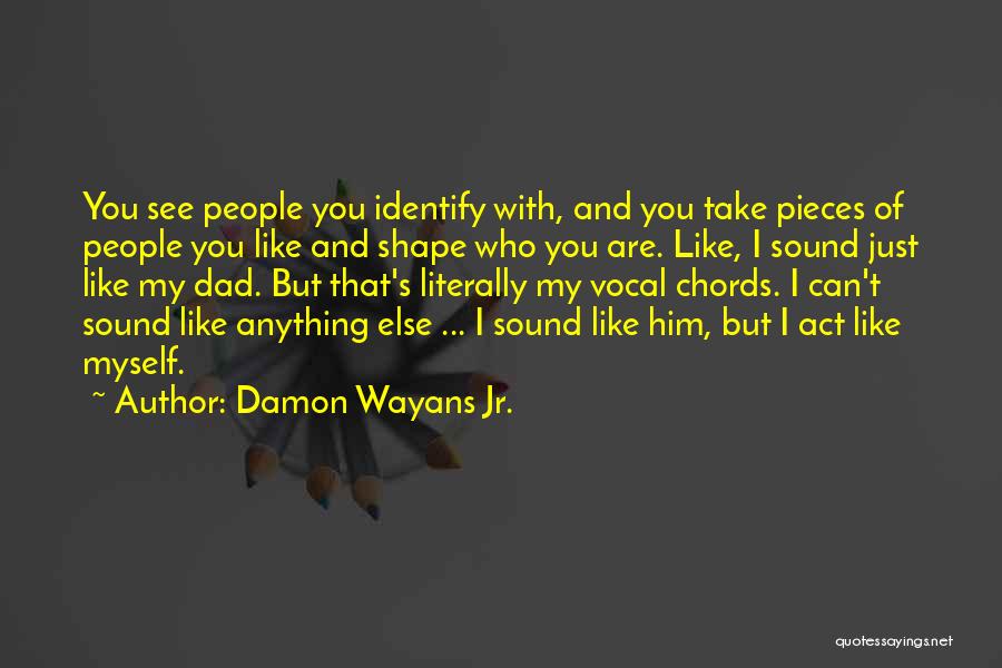 Damon Wayans Jr. Quotes: You See People You Identify With, And You Take Pieces Of People You Like And Shape Who You Are. Like,