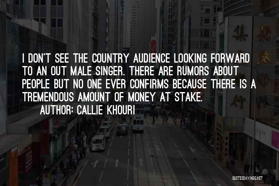 Callie Khouri Quotes: I Don't See The Country Audience Looking Forward To An Out Male Singer. There Are Rumors About People But No